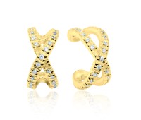 Gold Plated 8 mm CZ Stones Ear Cuff EC-1150s-GP